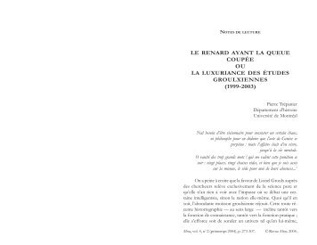 le renard ayant la queue coupée ou la luxuriance des ... - MENS