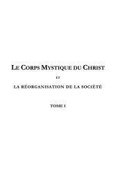 LE CORPS MYSTIQUE DU CHRIST - Edition Saint Remi