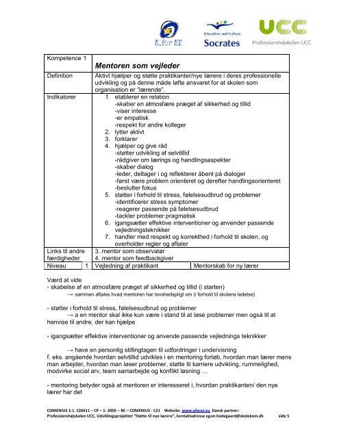 Mentorkompetence-beskrivelse: Hvad skal en mentor arbejde på at ...