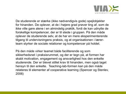 Teaching Lab - Læreruddannelsen Blaagaard/KDAS