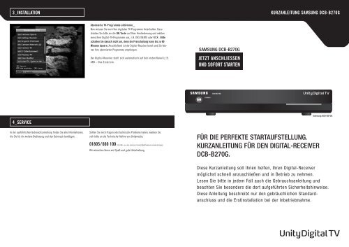 Kurzanleitung Samsung Dcb B270g Unitymedia