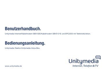 Benutzerhandbuch. Bedienungsanleitung. - Unitymedia