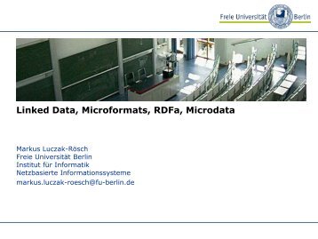 Linked Data, Microformats, RDFa, Microdata - AG Netzbasierte ...