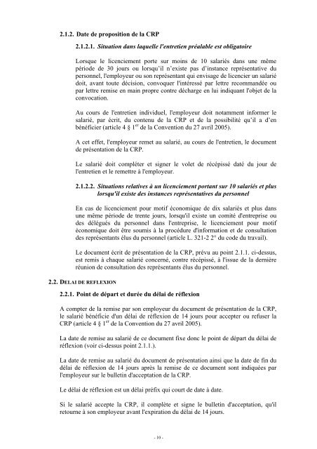 LA CONVENTION DE RECLASSEMENT PERSONNALISE (CRP ...
