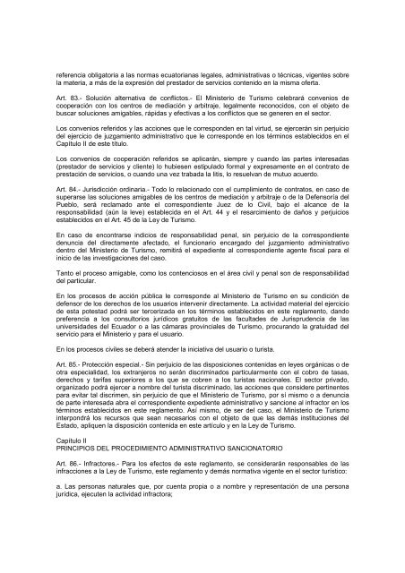 REGLAMENTO GENERAL DE APLICACIÓN DE LA LEY DE TURISMO