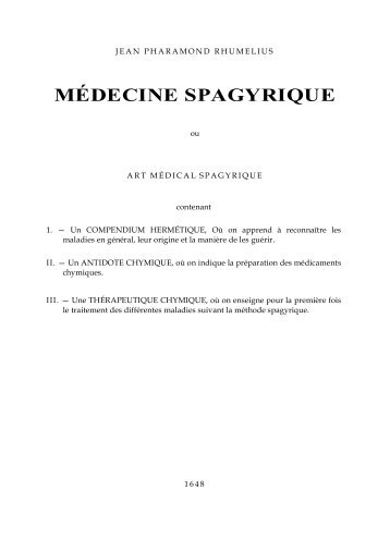 MÉDECINE SPAGYRIQUE - Bibliothèque Numérique Alchimique du ...