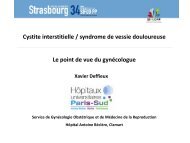 Cystite interstitielle / syndrome de vessie douloureuse Le ... - sifud-pp