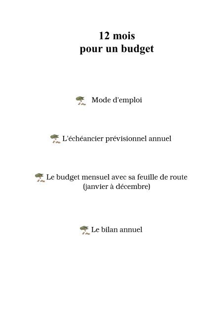 Cahier de gestion de budget familial