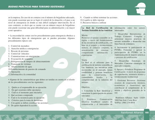 Buenas Prácticas para Turismo Sostenible. - Ministerio del Ambiente