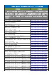 【珍藏】JAVA EE 热门精品资源集（88个）——下载目录 - ChinaUnix博客