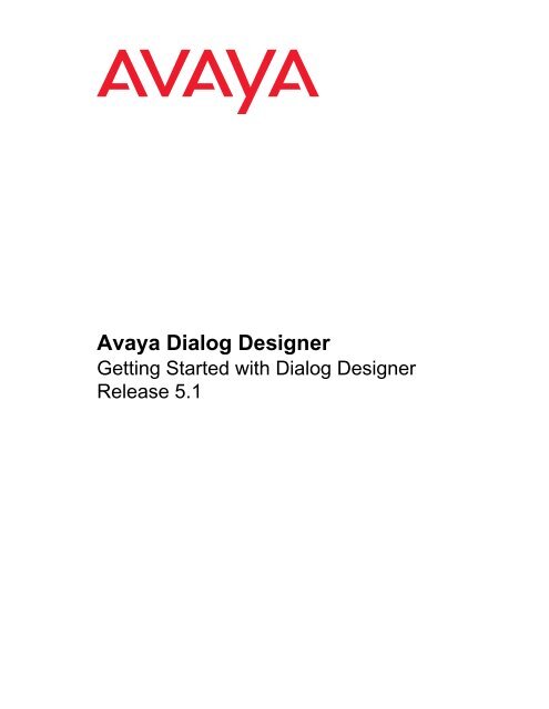Avaya Dialog Designer