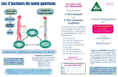 Les 3 facteurs de toute guérison - Rhumart