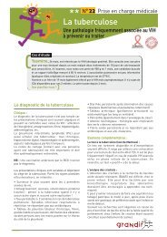 La tuberculose - Grandir - Sidaction