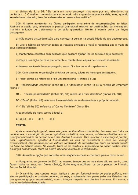 2.298 EXERCÍCIOS, COM GABARITO. - Cursocenpro.com.br