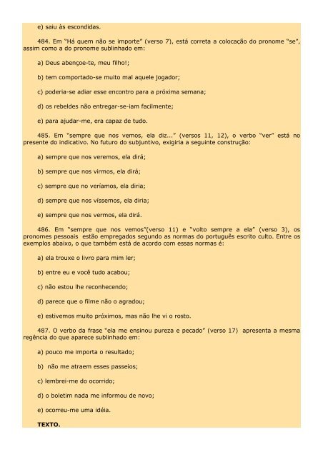 2.298 EXERCÍCIOS, COM GABARITO. - Cursocenpro.com.br