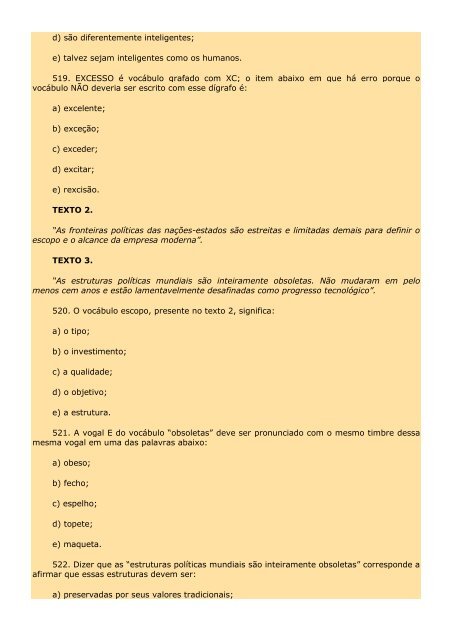 2.298 EXERCÍCIOS, COM GABARITO. - Cursocenpro.com.br