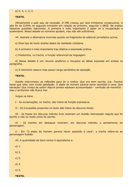 2.298 EXERCÍCIOS, COM GABARITO. - Cursocenpro.com.br