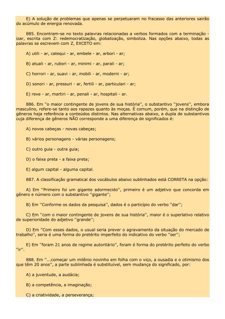 2.298 EXERCÍCIOS, COM GABARITO. - Cursocenpro.com.br