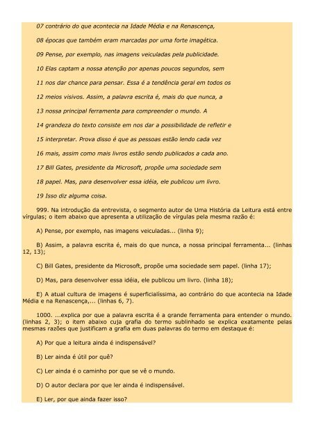 2.298 EXERCÍCIOS, COM GABARITO. - Cursocenpro.com.br