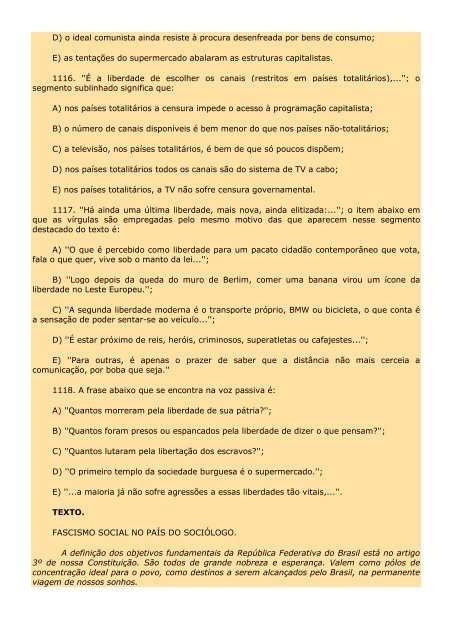 2.298 EXERCÍCIOS, COM GABARITO. - Cursocenpro.com.br