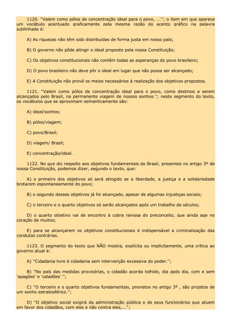 2.298 EXERCÍCIOS, COM GABARITO. - Cursocenpro.com.br