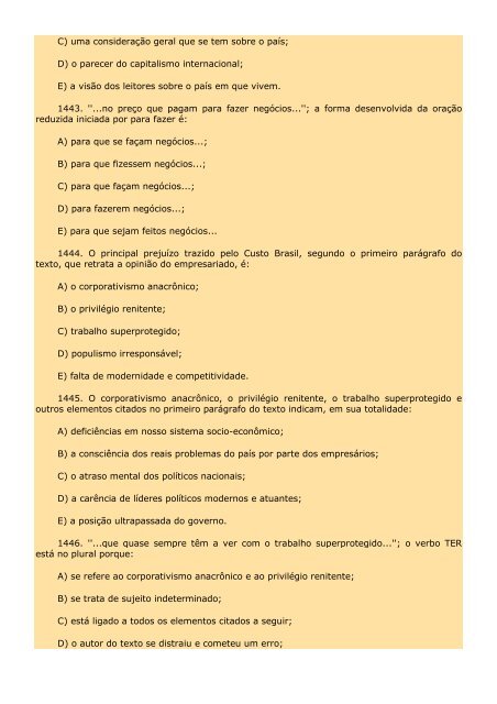 2.298 EXERCÍCIOS, COM GABARITO. - Cursocenpro.com.br