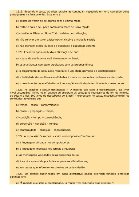 2.298 EXERCÍCIOS, COM GABARITO. - Cursocenpro.com.br