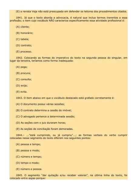 2.298 EXERCÍCIOS, COM GABARITO. - Cursocenpro.com.br