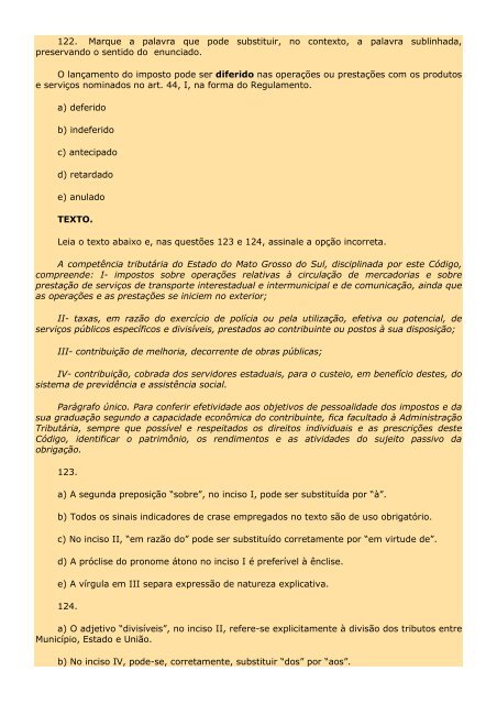 2.298 EXERCÍCIOS, COM GABARITO. - Cursocenpro.com.br