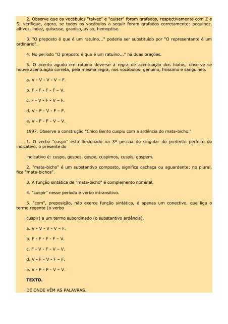 2.298 EXERCÍCIOS, COM GABARITO. - Cursocenpro.com.br