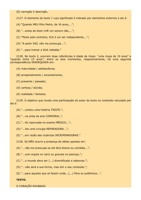 2.298 EXERCÍCIOS, COM GABARITO. - Cursocenpro.com.br