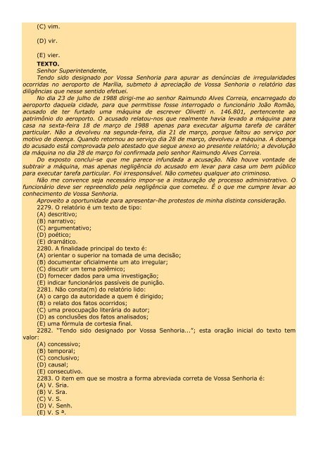 2.298 EXERCÍCIOS, COM GABARITO. - Cursocenpro.com.br