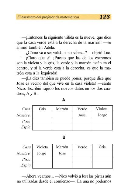 Libro: El asesinato del profesor de matemáticas