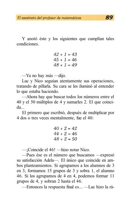 Libro: El asesinato del profesor de matemáticas