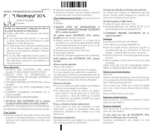 Nootropyl® 2O% - UCB