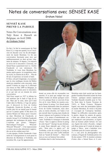 Article en pdf - France Shotokan Ryu Kase-Ha