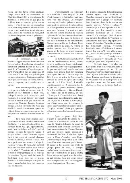 Article en pdf - France Shotokan Ryu Kase-Ha