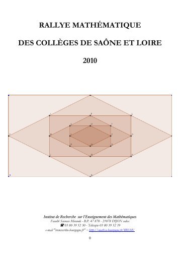 Rallye mathématique des collèges de Saône et Loire 2010
