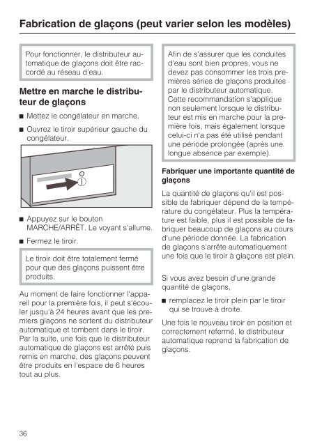 Instructions d'utilisation et d'installation Combiné ... - Miele