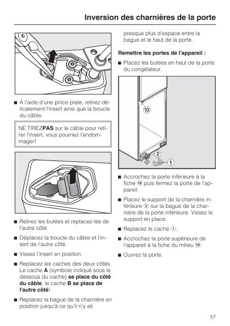 Instructions d'utilisation et d'installation Combiné ... - Miele