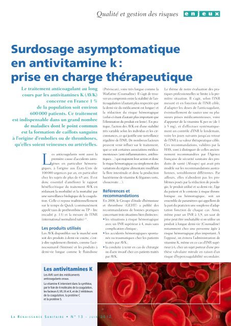 N°13 - Juin 12 (.pdf) - La Renaissance Sanitaire