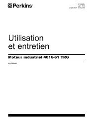 Utilisation et entretien - Perkins Engines