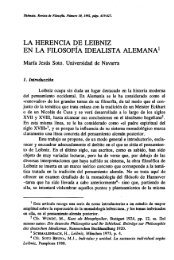 LA HERENCIA LEIBNIZ , EN LA FILOSOFIA IDEALISTA ALEMANA1