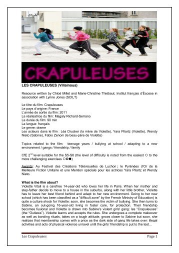 Les Crapuleuses Page 1 LES CRAPULEUSES - Filmhouse Cinema ...