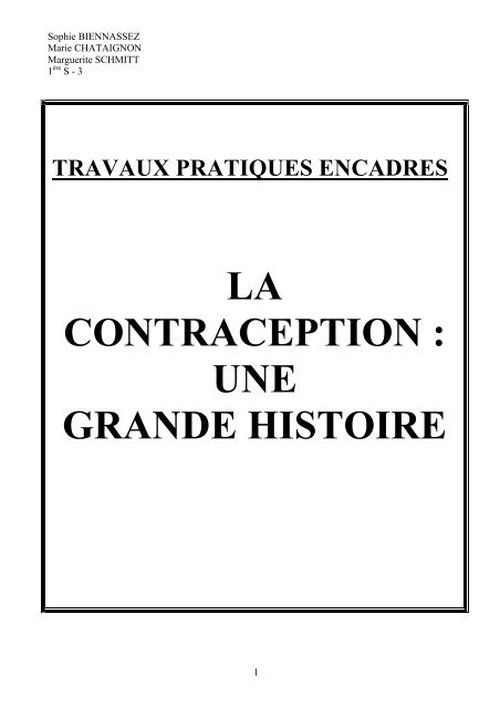 la contraception : une grande histoire - Docteur Didier Cosserat