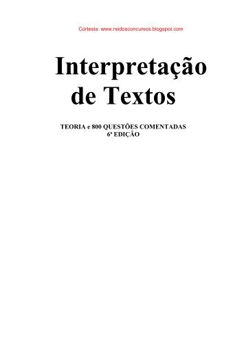 Interpretação de Textos - Recanto das Letras