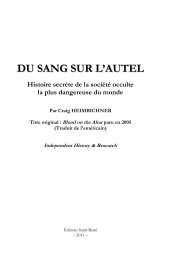 DU SANG SUR L'AUTEL - Edition Saint Remi