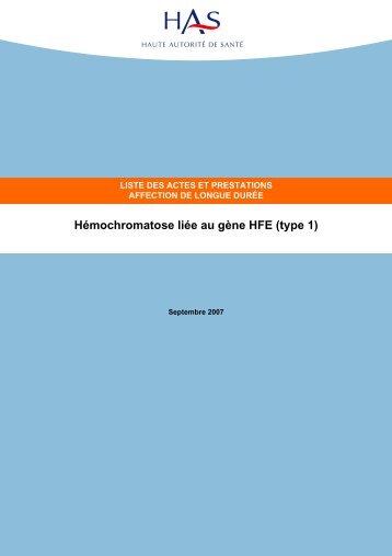 Hémochromatose - URPS-ML Corse