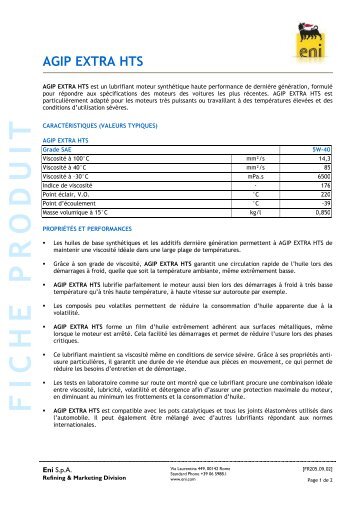 Téléchargez la fiche technique complète - Eni