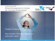 Wissensmanagement im Intranet der Techniker Krankenkasse